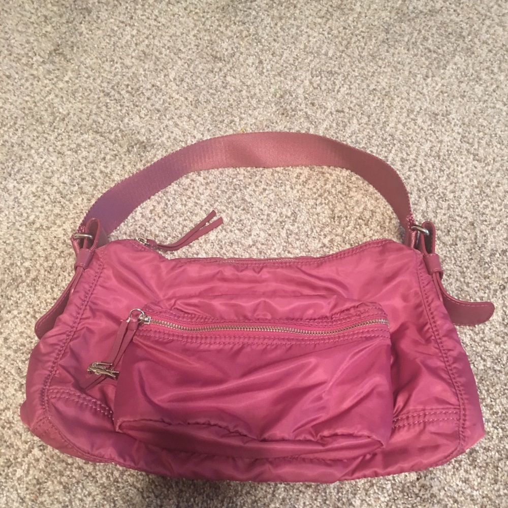 Mauve nylon Lacoste handbag
